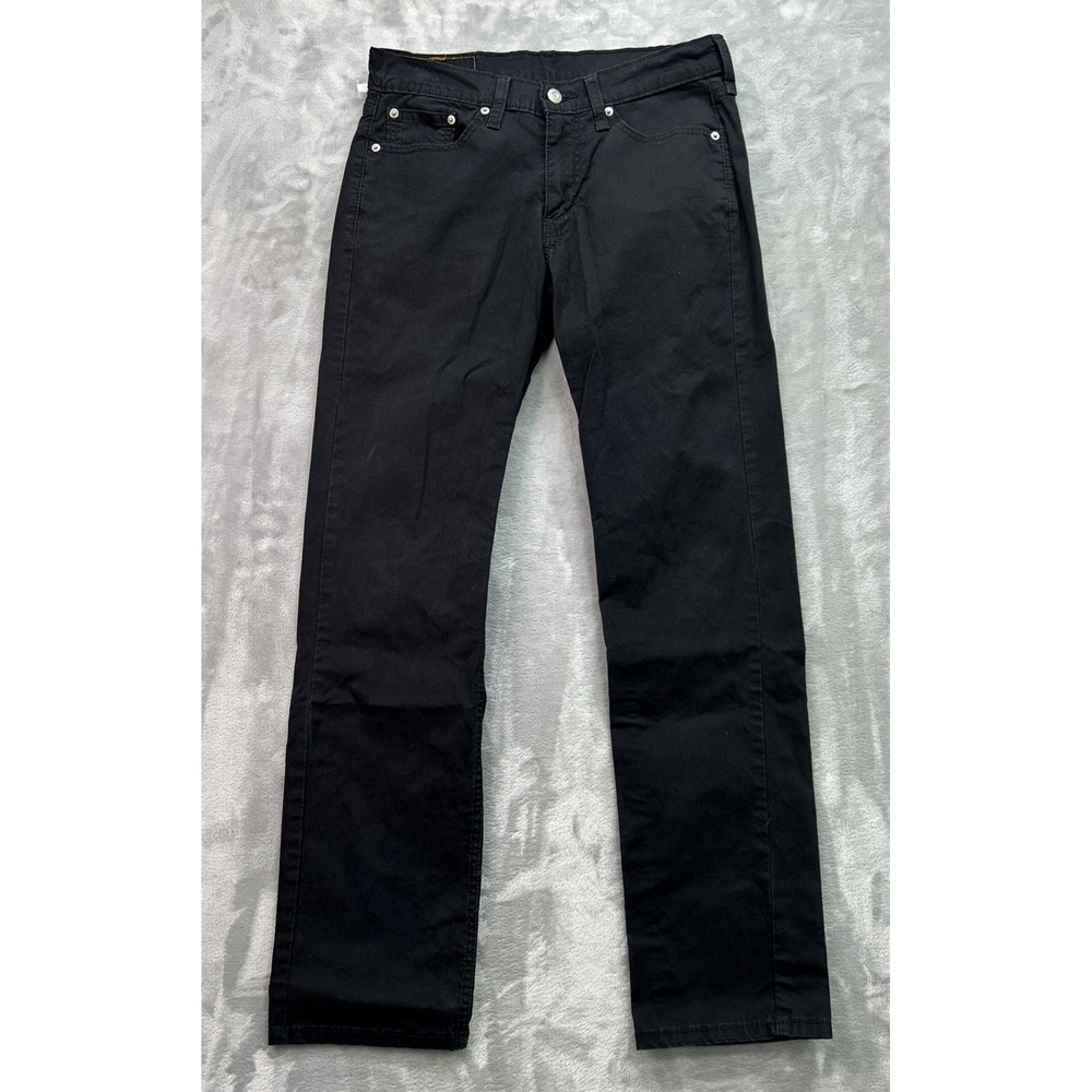 Levis 514 Jeans Men Sz 30x32 Black Straight Leg Western Cowboy LightWeight Denim